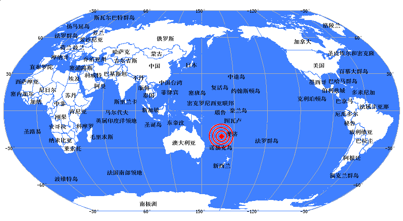 洛亚蒂群岛发生7.0级地震 震源深度30公里(图)--中国国情网